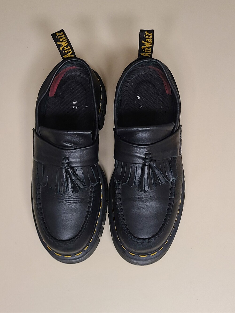 Dr. Martens Audrick Nappa Lux leather chunky platform loafers size 10 - Picture 4 of 9